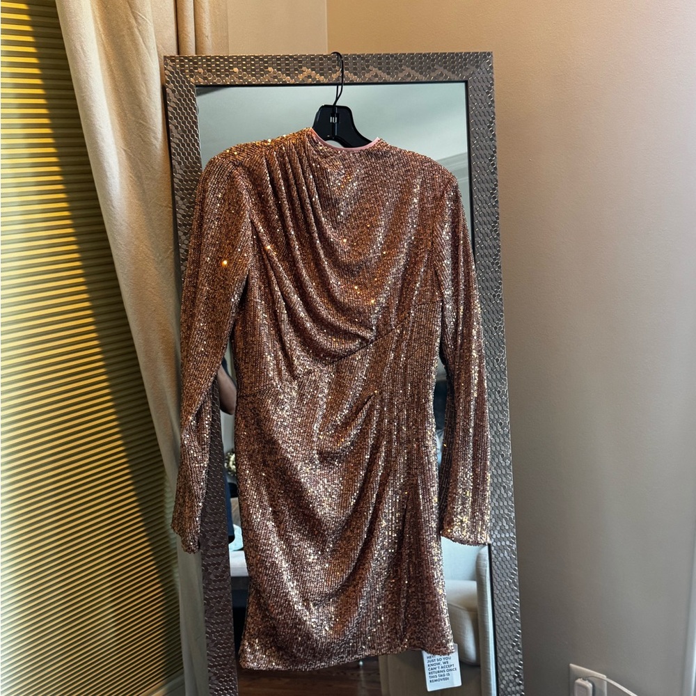 ASOS Gold Backless Dress